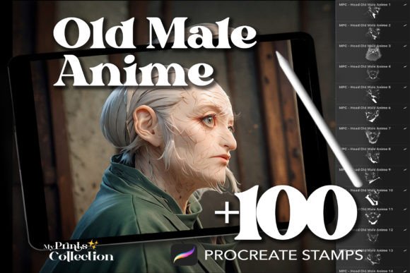 100 Procreate Head Old Male Anime Stamp: A Strategic Asset for Digital Illustrators