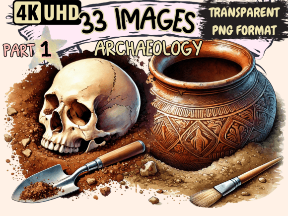 Archaeology Clipart P1: Bringing Ancient History to Life in Your Designs