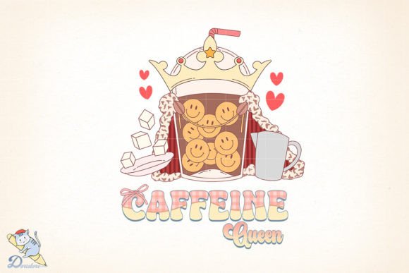Caffeine Queen: A Hand-Drawn Digital Art Download