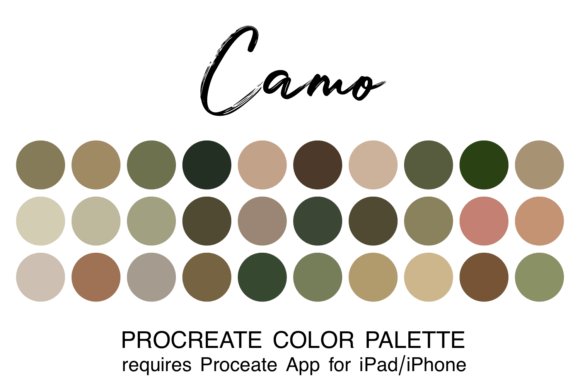 Camo Procreate Color Palette: Elevate Your Digital Artwork with Military-Inspired Tones