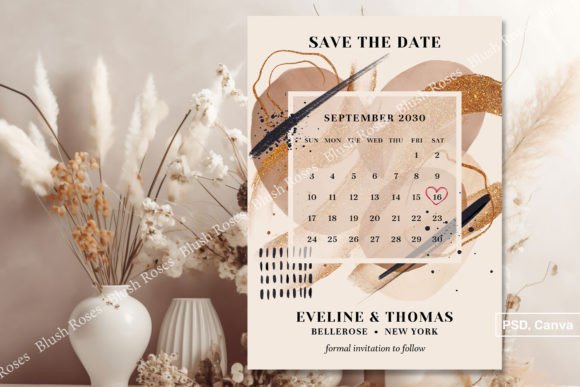 Chic Gold Glitter Brushes Save the Date: A Practical Evaluation for Modern Weddings