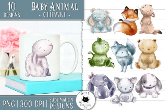 Cute Baby Animal Clipart Nursery PNG: A Creative Solution for Personalized Kids' Decor