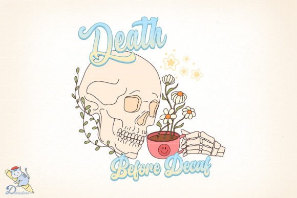 Iced Coffee Death Before Decaf: A Digital Art Asset for Creative Workflows