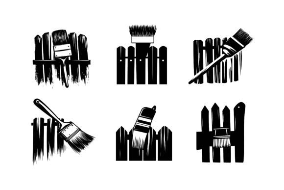 Line Drawing of Painting Brushes: Precision and Versatility for Creators