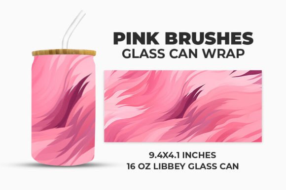 Pink Brushes Glass Can Wrap: Elevating Your Brand with Custom Drinkware