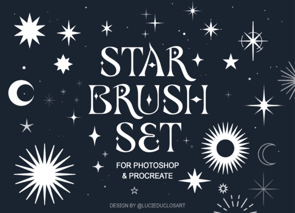 Stars Brush Pack Procreate and Photoshop