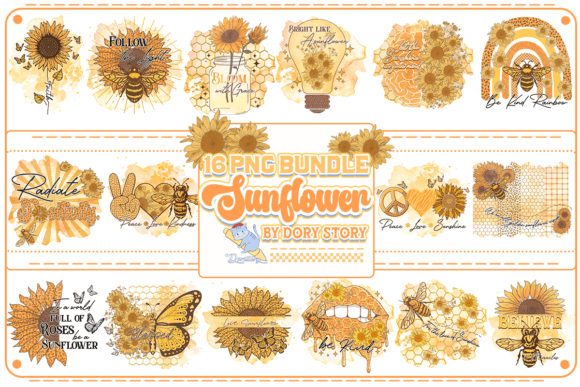 Sunflower Sublimation Bundle: Artistic Digital Files