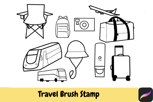 Travel Brush Stamps Procreate IPAD: Your Passport to Digital Storytelling