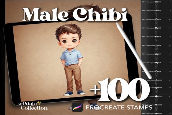Unlocking Creative Potential with 100 Procreate Male Chibi Stamps