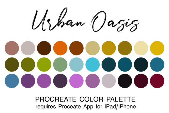 Urban Oasis Procreate Color Palette